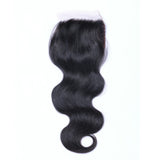 Body Wave 4x4 Virgin Human Hair Natural Black Transparent Closure