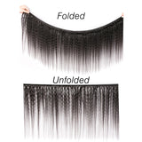 3 Bundle Deals With 4*4 Transparent Closure Kinky Straight Virgin Human Hair Natural Black