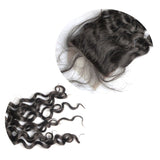 3 Bundle Deals With 4*4 Transparent  Closure Italy Curly Virgin Human Hair Natural Black