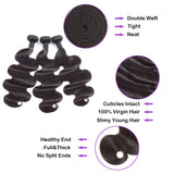 3 Bundle Deals Body Wave Virgin Human Hair Natural Black