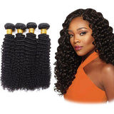 3 Bundle Deals Deep Curly Virgin Human Hair Natural Black