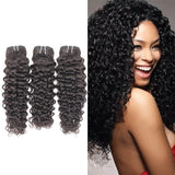 3 Bundle Deals Italy Curly Virgin Human Hair Natural Black