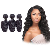 Loose Wave Virgin Human Hair Natural Black Bundles (100 grams)