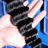 Loose Deep Curly Virgin Human Hair Natural Black Bundles (100 grams)