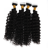 Deep Wave Virgin Human Hair  Tape In Natural Black (20pcs/50grams)