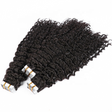 Deep Wave Virgin Human Hair  Tape In Natural Black (20pcs/50grams)